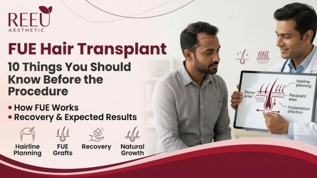 FUE hair transplant procedure and graft placement